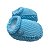 Sapatinho de Linha de Tricot para Bebê Azul Claro - Imagem 3