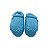 Sapatinho de Linha de Tricot para Bebê Azul Claro - Imagem 2