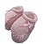 Sapatinho de Linha de Tricot para Bebê Rosa Claro - Imagem 4