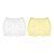 Kit com 2 Shorts Bebê 100% Algodão Suedine Branco e Amarelo - Kiko Baby - Imagem 1