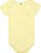 Conjunto Body Manga Curta e Short Básico Bebê 100% Suedine Amarelo e Branco - Kiko Baby - Imagem 2