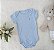Conjunto Body Manga Curta e Short Básico Bebê 100% Suedine Azul e Branco - Kiko Baby - Imagem 4