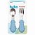 Kit Talheres Cabo Em Silicone - Azul - Buba - Imagem 1