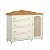 Cômoda Provence Palha 4 Gavetas e 1 Porta - Off White/Freijó  - Matic - Imagem 1