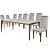 Conjunto de Mesa Lauren Província 8 Cadeiras Natural com Vidro Branco 210x100 - Imagem 6