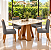 Conjunto de Mesa Celeste 4 Cadeiras Julia Freijo/Linho Granito - Imagem 1