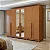 Guarda Roupa Casal 6 Portas 6 Gavetas Bertha Com Espelho e Pés Amendoa Clean - Imagem 1