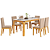 Conjunto de Mesa Marina 6 Cadeiras Suzy Cedro Off White - Imagem 3