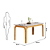 Conjunto de Mesa Marina 6 Cadeiras Suzy Cedro Off White - Imagem 6