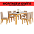 Conjunto de Mesa Marina 6 Cadeiras Suzy Cedro Off White - Imagem 1