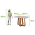 Conjunto de Mesa Sintonia 4 Cadeiras Rayla Amendoa Clean Moveis Lopas - Imagem 10