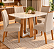 Conjunto de Mesa Sintonia 4 Cadeiras Apogeu Amendoa Clean Moveis Lopas - Imagem 3
