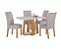 Conjunto de Mesa Sintonia 4 Cadeiras Rayla Amendoa Clean Moveis Lopas - Imagem 1