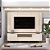 Painel com Bancada  Areta 2.18 Metros 100% MDF DJ Moveis P/TVs 75'' Cor Off White - Imagem 4