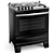 Fogão Atlas Agile Inox 5 Bocas com Tripla Chama e Forno Limpa Fácil – Preto – 86,5L - Imagem 1