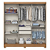 Guarda Roupa 3 Portas Deslizantes com 2 Gavetas Espelho B376 Henn Briz Natural Off White - Imagem 2