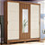Guarda Roupa 3 Portas Deslizantes com 2 Gavetas Espelho B376 Henn Briz Natural Off White - Imagem 3