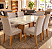 Conjunto de Mesa Sintonia 6 Cadeiras Rayla Amendoa Clean Moveis Lopas - Imagem 1