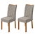 Conjunto de Mesa Sintonia 6 Cadeiras Rayla Amendoa Clean Moveis Lopas - Imagem 5