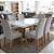 Conjunto de Mesa Sintonia 6 Cadeiras Rayla Amendoa Clean Moveis Lopas - Imagem 1