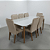 Conjunto de Mesa Donatella Província 8 Cadeiras Megan Natural com Vidro Branco 210x100 Cor Cinza - Imagem 1