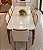 Conjunto de Mesa MADEIRA MACIÇA Donatella Província 8 Cadeiras Megan Natural com Vidro Branco 210x100 Cor Cinza - Imagem 2
