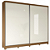 Guarda Roupa Casal 2 Portas 4 Gavetas Kappesberg T583 2.70 Metros Canela /Off White - Imagem 3