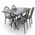 Conjunto de Mesa Ubatuba 4 Cadeiras Metal Tubulares Teixeira 120x76 - Imagem 4