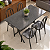 Conjunto de Mesa Ubatuba 4 Cadeiras Metal Tubulares Teixeira 120x76 - Imagem 2