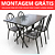 Conjunto de Mesa Ubatuba 4 Cadeiras Metal Tubulares Teixeira 120x76 - Imagem 1