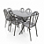 Conjunto de Mesa Topazio 6 Cadeiras Metal Tubulares teixeira 140x76 - Imagem 4