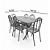 Conjunto de Mesa Topazio 6 Cadeiras Metal Tubulares teixeira 140x76 - Imagem 3
