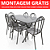 Conjunto de Mesa Topazio 6 Cadeiras Metal Tubulares teixeira 140x76 - Imagem 1