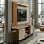 Painel com Rack Domo 1.6 Metros DJ Moveis P/TVs 70'' Cor Cedro Bali - Imagem 3