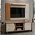 Painel com Rack Domo 1.6 Metros DJ Moveis P/TVs 70'' Cor Cedro Bali - Imagem 2