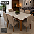 Conjunto de Mesa Suecia 6 Cadeiras Indekes Freijó Off White - Imagem 2