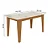 Conjunto de Mesa Suecia 6 Cadeiras Indekes Freijó Off White - Imagem 4
