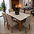 Conjunto de Mesa Suecia 6 Cadeiras Indekes Freijó Off White - Imagem 4
