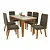 Conjunto de Mesa Suecia 6 Cadeiras Indekes Freijó Off White - Imagem 2