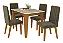 Conjunto de Mesa Suecia 4 Cadeiras Indekes Freijó Off White - Imagem 2