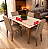 Conjunto de Mesa Suecia 4 Cadeiras Indekes Freijó Off White - Imagem 2