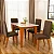 Conjunto de Mesa Suecia 4 Cadeiras Indekes Freijó Off White - Imagem 1