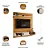 Painel Suspenso Evo 1.36 metros Cinamomo / Off White HB MOVEIS - Imagem 6