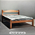 Cama Porteira de Madeira Maciça Casal para Colchão 138X188 Cor Imbuia - Imagem 1