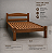 Cama Porteira de Madeira Maciça Casal para Colchão 138X188 Cor Imbuia - Imagem 3