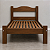Cama Porteira de Madeira Maciça Solteiro para Colchão 88X188 Cor Imbuia - Imagem 1