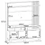 Home Artheo 1.60 metros Cinamomo / Off White HB MOVEIS - Imagem 3