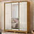 Guarda Roupa Casal Dallas 3 Portas 4 Gavetas Moval Freijó Off White - Imagem 1
