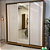 Guarda Roupa Casal Dallas 3 Portas 4 Gavetas Moval Freijó Off White - Imagem 6