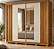 Guarda Roupa Dunas 2,30m com Portas Deslizantes e 4 Gavetas Moval Freijo Off White - Imagem 1